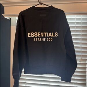 Fear of God Essentials Black Crewneck Sweater